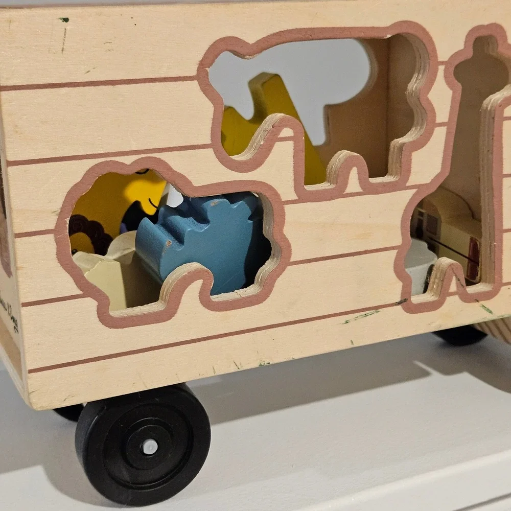 Melissa & Doug Animal Rescue Truck Shape Sorter Safari 5180 Learning Educational
